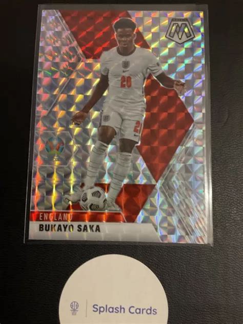 BUKAYO SAKA 2021 Mosaic Soccer UEFA Euro Silver Prizm England No 106