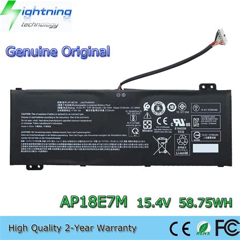 Bater A AP18E7M Para Port Til Acer Aspire 7 A715 74G 52B0 Nitro 5 7