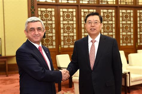 China S Top Legislator Meets Armenian President