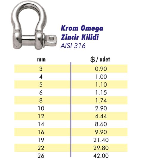 Krom Omega Zincir Kilidi Projje Halat A