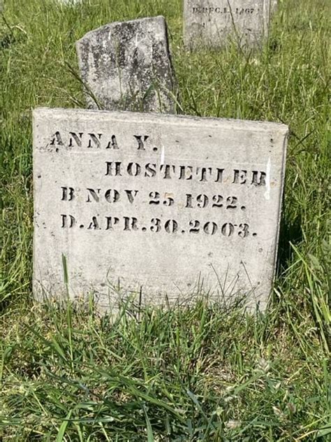 Anna Yoder Hostetler Hostetler Find A Grave Memorial