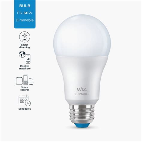 Wiz 60w Equivalent Daylight A19 Medium Dimmable Smart Led Light Bulb Do It Best