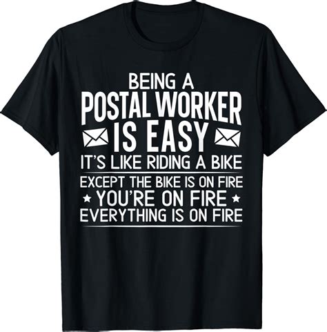 Amazon Being A Postal Worker Is Easy Funny Mailman Delivery T