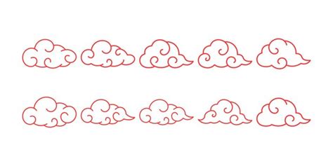 Premium Vector Chinese Cloud Line Icon