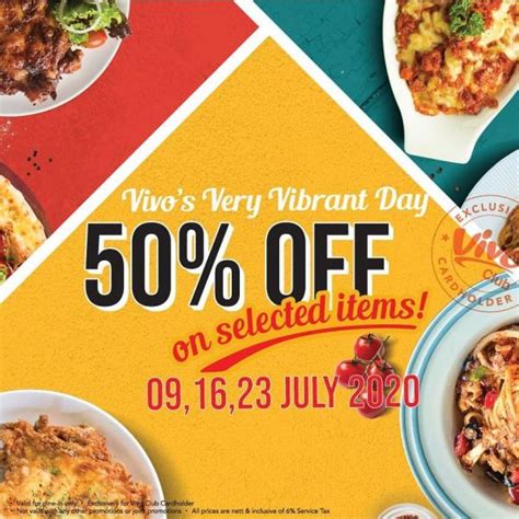 Vivo Pizza Very Vibrant Day 50 OFF Promotion 9 16 23 July 2020