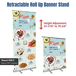 Amazon Pc X Adjustable Height Retractable Roll Up Banner