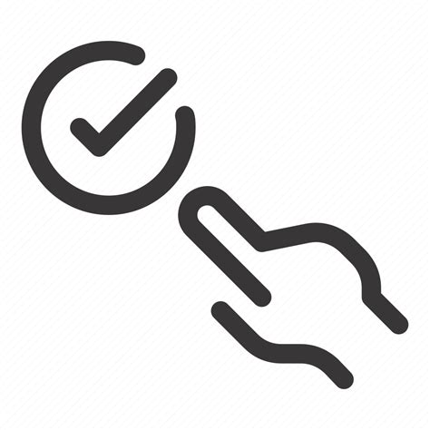 Check Mark Tick Checkmark Finger Hand Pick Icon Download On