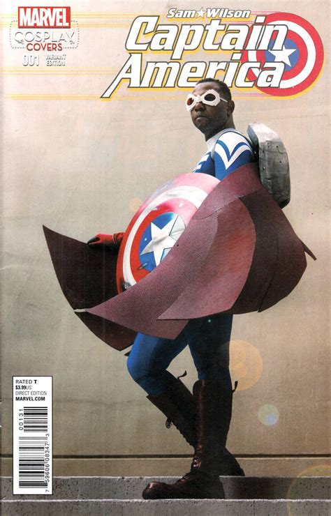 Captain America Sam Wilson Cosplay Variant Cover Marvel Comic