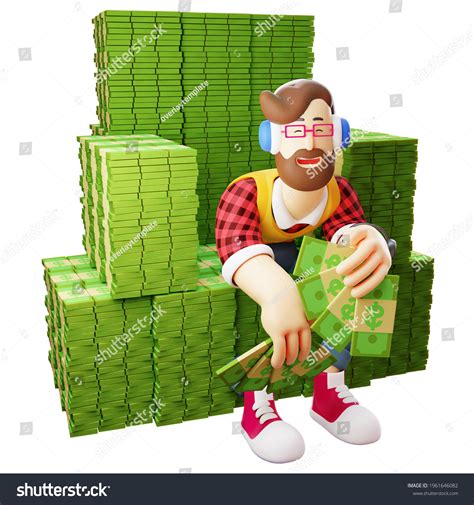 3d Illustration Rich Man 3d Cartoon Stock Illustration 1961646082 ...