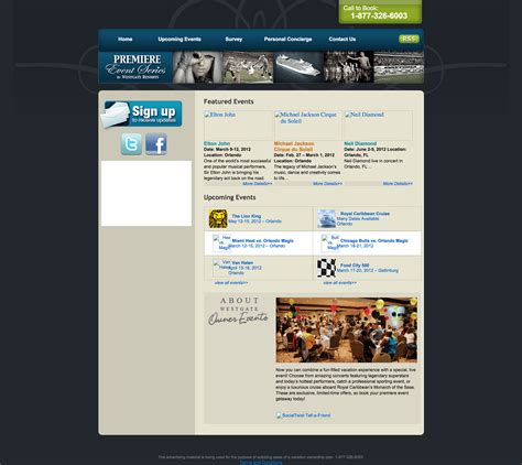 Westgate Events Website Redesign on Behance