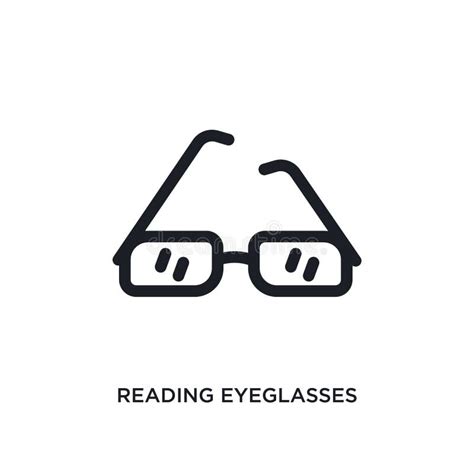 Reading Eyeglasses Icon Vector Sign And Symbol Isolated On White