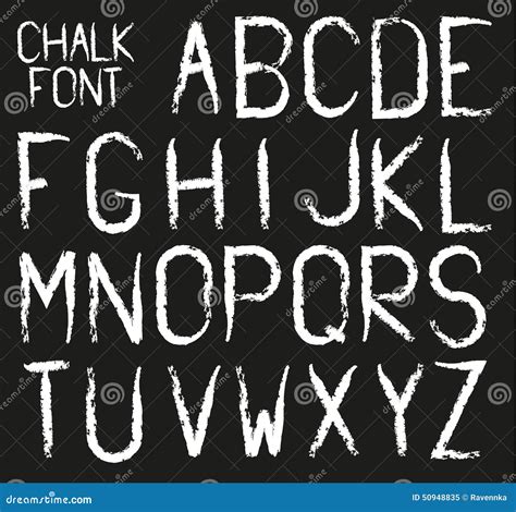 Police De Craie Alphabet Dans Le Style De Craie Illustration De