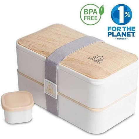 Umami Lunch Box Blanc Bambou Bo Te Bento Japonaise Premium Avec