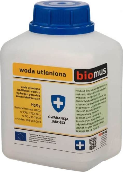 Woda Utleniona 3 H2O2 Nadtlenek Wodoru Hydrogen Perexide 250ml BIOMUS