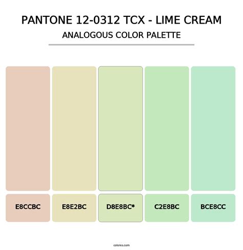 Pantone Tcx Lime Cream Color Palettes Colorxs