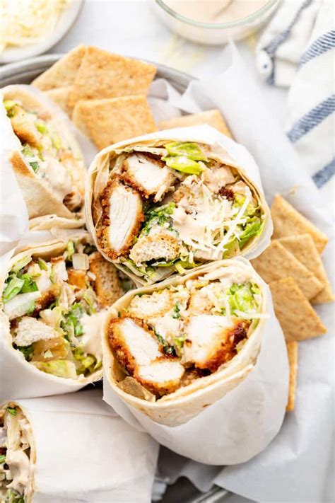 Chicken Caesar Wrap Recipe Erin Lives Whole