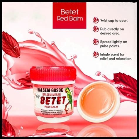 1pc Betet Parrot Brand Balm Redgreen Balm Pain Relieve Ointment 17