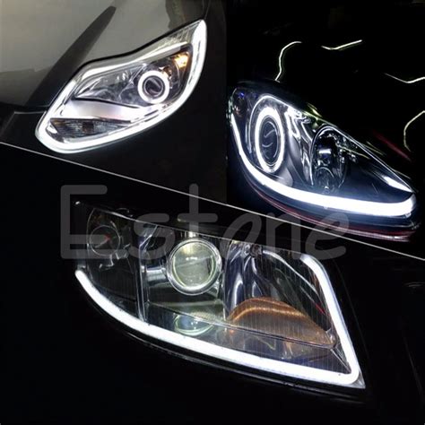 2X 30cm Flexible Car Soft Tube Guide LED Strip Lamp DRL Daytime Running