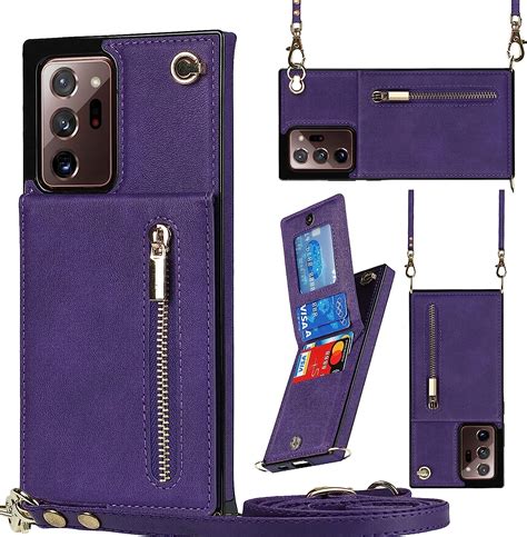 Jaorty Crossbody Wallet Case For Samsung Galaxy Note 20 Ultra 5g Case With Card Holderpu