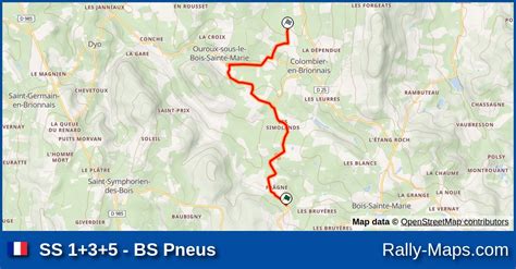 Ss Bs Pneus Stage Map Rallye R Gional Du Brionnais