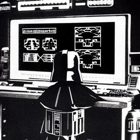 KREA AI Rare Photo Of Darth Vader Playing Space Invaders