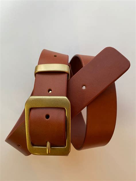 Italian Cognac Leather Belt For Woman Width 4 Cm15 Inches Etsy