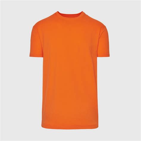 Mens Orange Crew Neck T Shirt True Classic