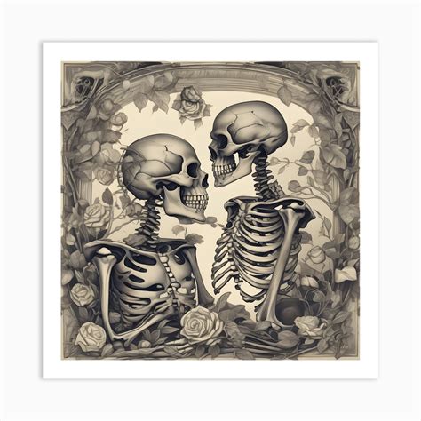 Skeleton Lovers 5 Art Print By Csaba Fikker Fy