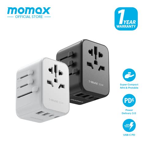 Momax UA9 1 World 35W 5 Ports AC Travel Adaptor Shopee Singapore