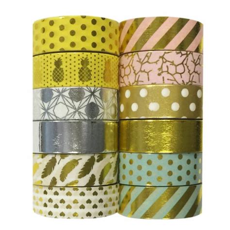 Wrapables Washi Tapes Decorative Masking Tapes Set Of 12 Adset59 12