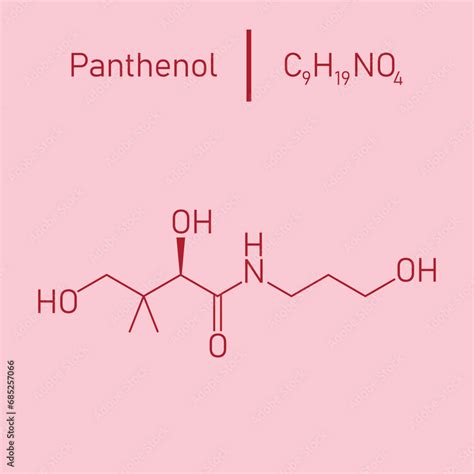 Skeletal Formula Of Panthenol Chemical Structure Of Panthenol
