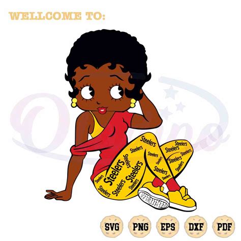 Steelers Betty Boop Leggy Svg Files For Cricut Sublimation Files