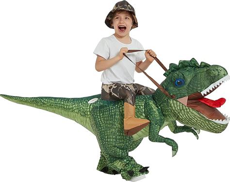 One Casa Disfraz Inflable De Dinosaurio Para Montar En T Rex