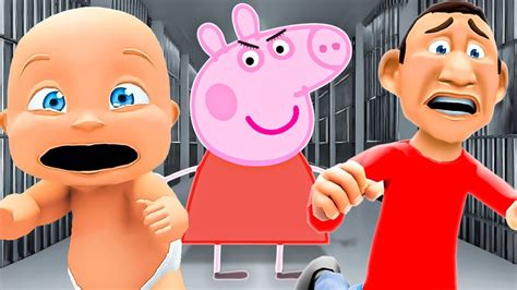 Baby Daddy Escape Evil Peppa Pig Prison Youtube