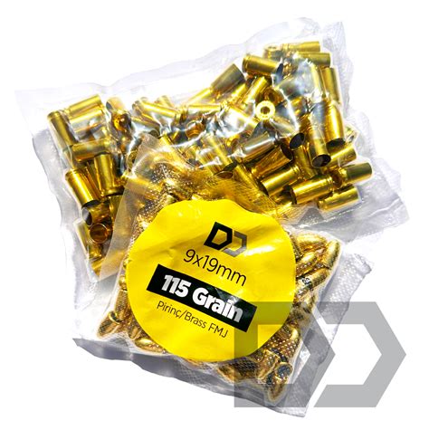 9mm Brass Case Samples And Fmj Bullet Samples Dkc Bullets