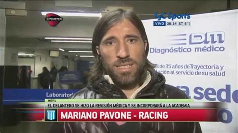 Mariano Pavone Estoy Contento De Llegar A Racing YouTube