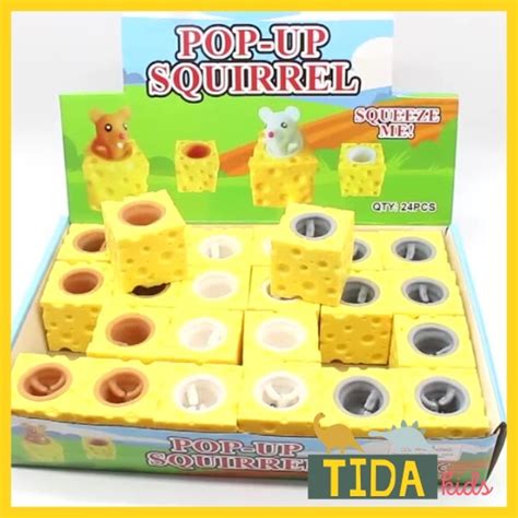 Mua Chuột Trốn Trong Phô Mai HOT TREND Squishy Mochi Cute Đồ Chơi Xả Stress Dễ Thương Xua