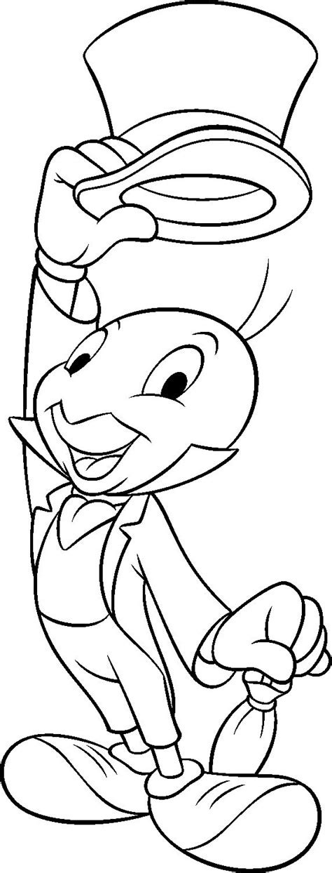 Pinocchio And Jiminy Cricket Coloring Pages