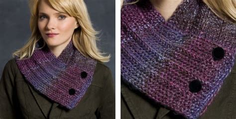 Button-Up Knitted Neck Warmer [FREE Knitting Pattern]