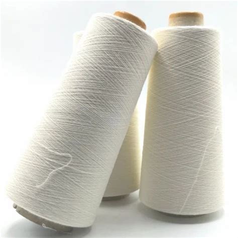 Plain White Cotton Blended Yarn For Textile Industry At Best Price In