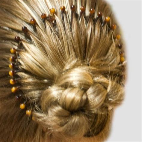 Spring Headband Flexi Comb With Faux Beads