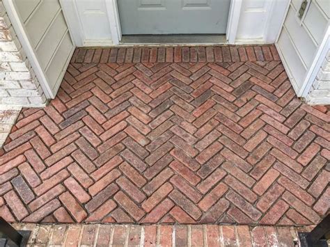 How To Install And Mortar Wash A Herringbone Brick Patio Brick