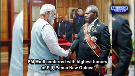 Pm Modi Conferred With Highest Honors Of Fiji Papua New Guinea Youtube