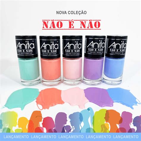 Esmaltes Anita Coleção Não é Não Kit 5 cores