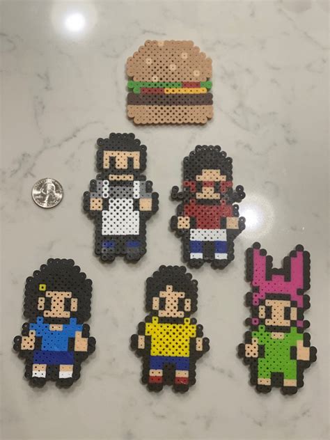 Bobs Burgers Magnet Set Pieces Etsy Canada Perler Crafts Perler