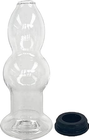 Amazon Co Jp Orirya Plug Dildo Transparent Hollow Glass Tunnel Plug Gourd Shape With Lid Leak