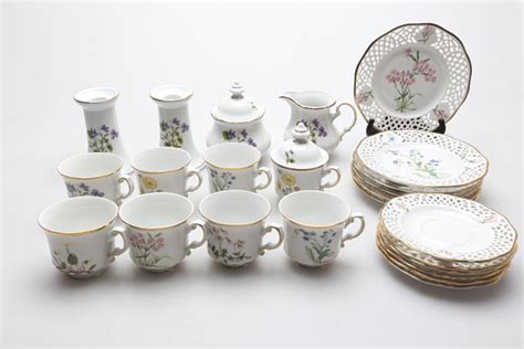 COFFEE SET 16 Pieces Porcelain Svaneholm 1900s Ceramics