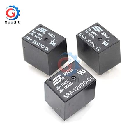 5V 12V 24V 20A DC Power Relay SRA 05VDC CL SRA 12VDC CL SRA 24VDC CL