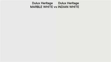 Dulux Heritage Marble White Vs Indian White Side By Side Comparison