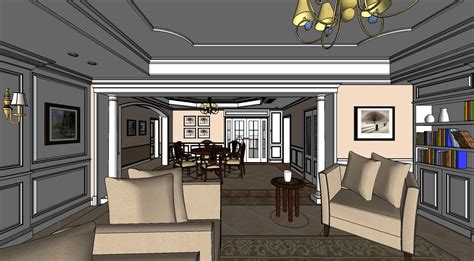 1019 Interior Classic Scene Sketchup Model Free Download Part 2